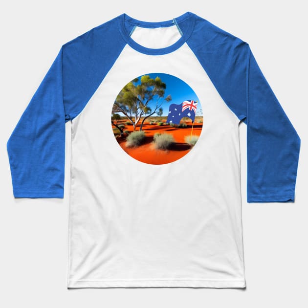 AUSTRALIA Baseball T-Shirt by fantasmigorical